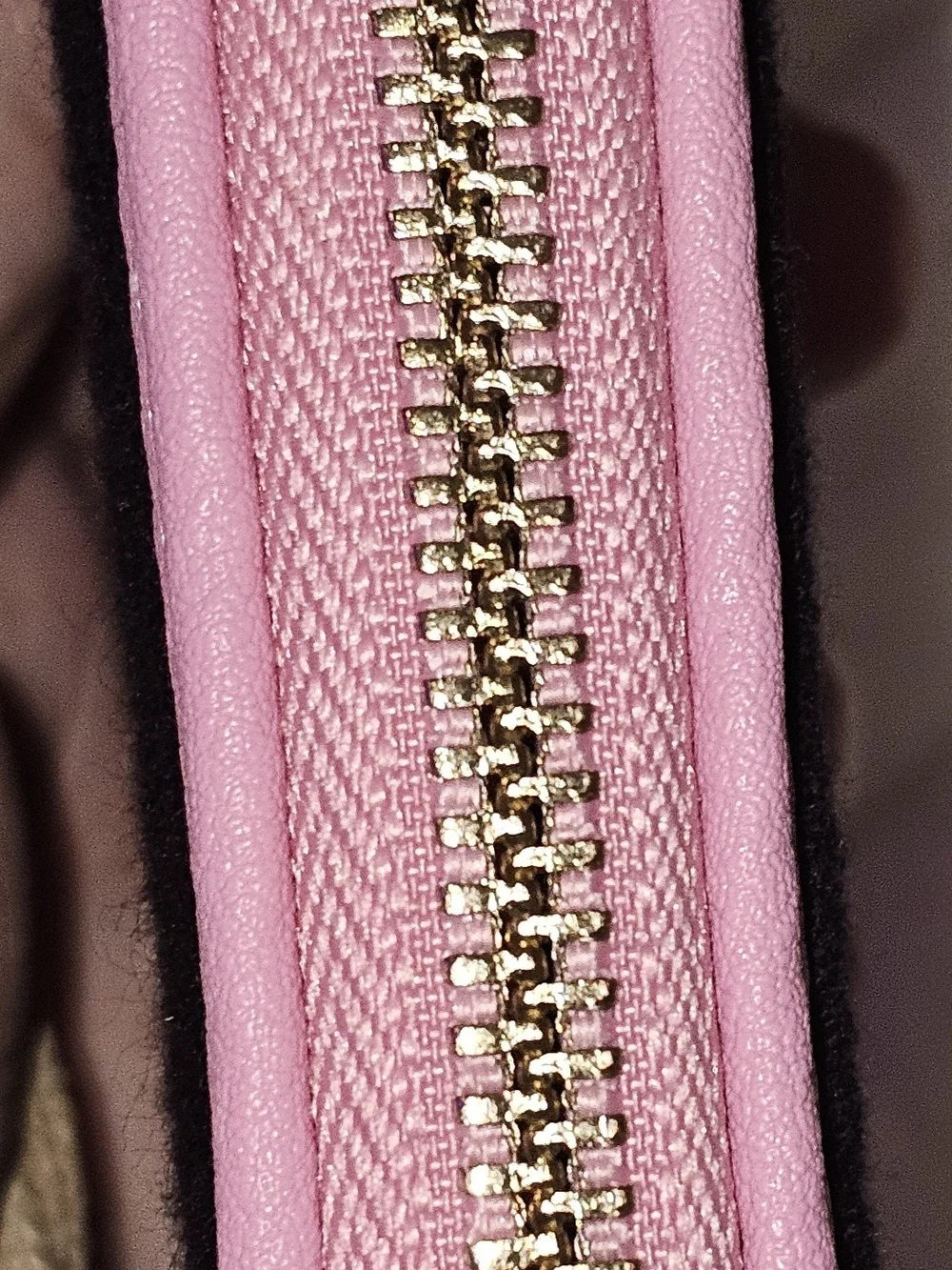 Juicy Couture Black & Pink Embroidered Zip Around Wallet